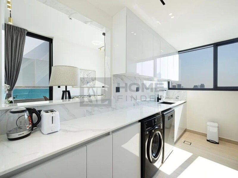 Apartment for Sale in Binghatti Corner - Jumeirah Village Circle, Dubai - Penthouse | Extra Parking | Furnished at 3140000 AED