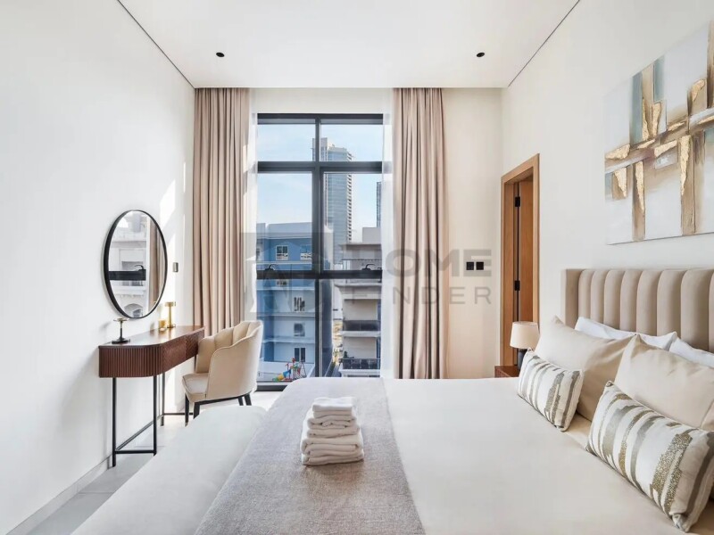 Apartment for Sale in Beverly Residence 1 - Jumeirah Village Circle, Dubai - Unique Design and Cozy | Furnished | Hight ROI at 1290000 AED