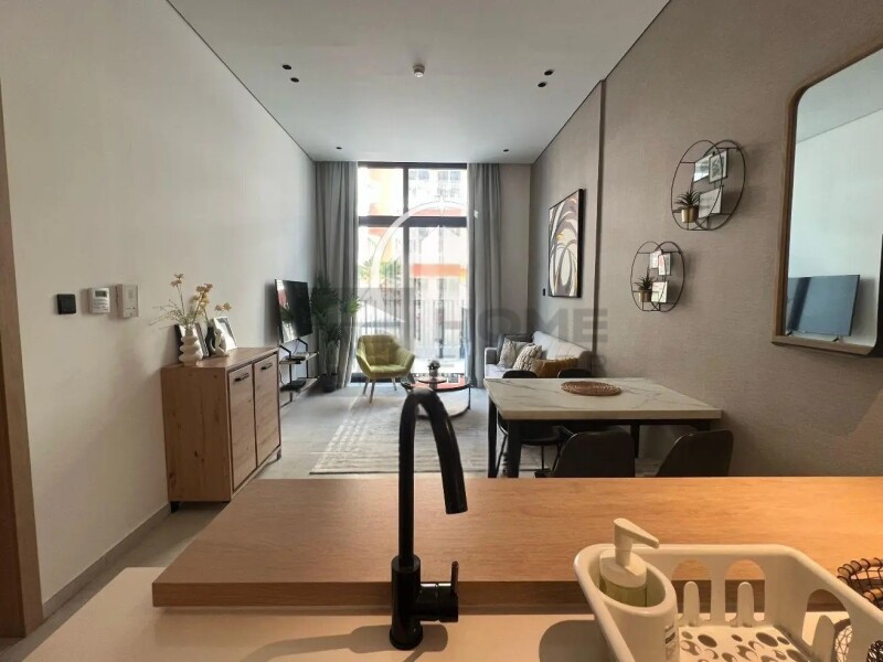 Apartment for Sale in Beverly Residence 1 - Jumeirah Village Circle, Dubai - Big Terrace | Rented | Fully Furnished at 1090000 AED
