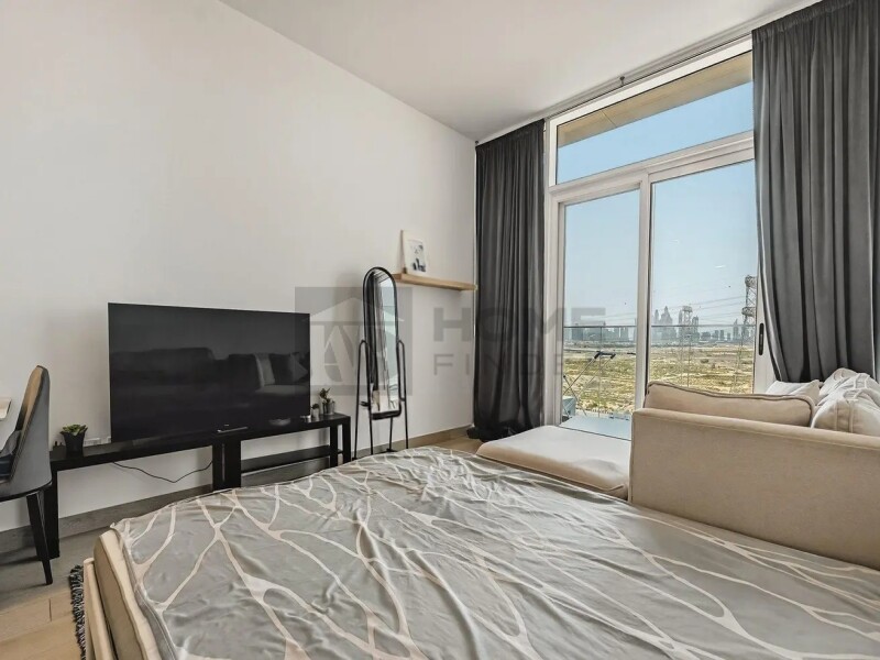 Apartment for Rent in Bloom Tower B - Jumeirah Village Circle, Dubai - Marina View | Middle Floor | Furnished | Exclusive at 42000 AED