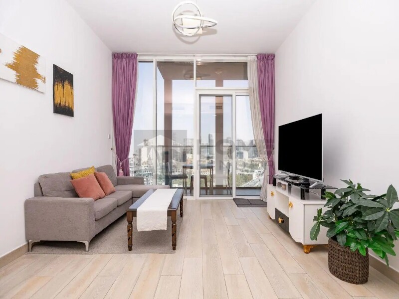 Apartment for Rent in Bloom Tower B - Jumeirah Village Circle, Dubai - Fully Furnished | Pool View | Large balcony at 85000 AED