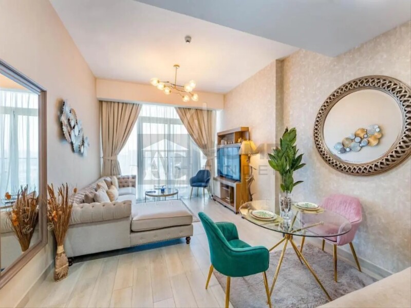 Apartment for Rent in Bloom Tower B - Jumeirah Village Circle, Dubai - Fully Furnished | 4 Cheques | Open Community View at 75000 AED