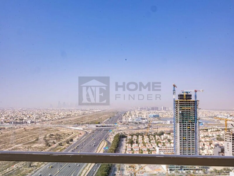 Apartment for Rent in Bloom Tower C - Jumeirah Village Circle, Dubai - Skyline & Sunset Views | Corner Unit | High Floor at 75000 AED