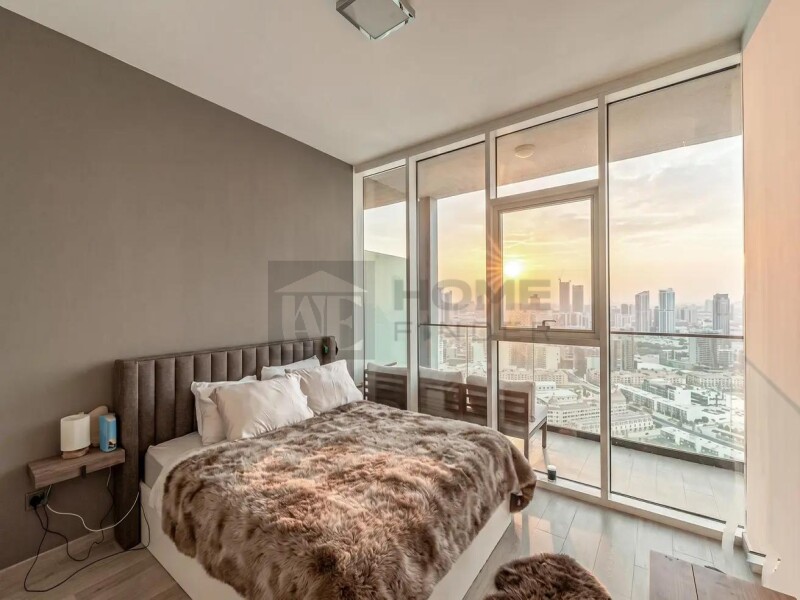 Apartment for Rent in Bloom Tower C - Jumeirah Village Circle, Dubai - High Floor | Furnished | 6 Cheques at 80000 AED