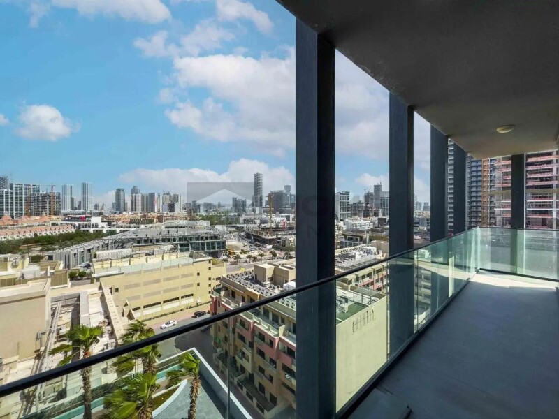 Apartment for Rent in Bloom Tower A - Jumeirah Village Circle, Dubai - Fully Furnished | Near Exit | Huge Corner Balcony at 69000 AED